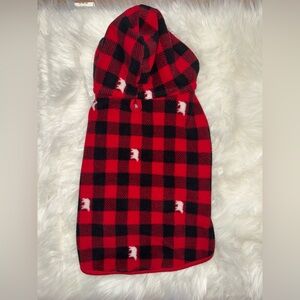 The Children's Place Red and Black Plaid Pet Hoodie
